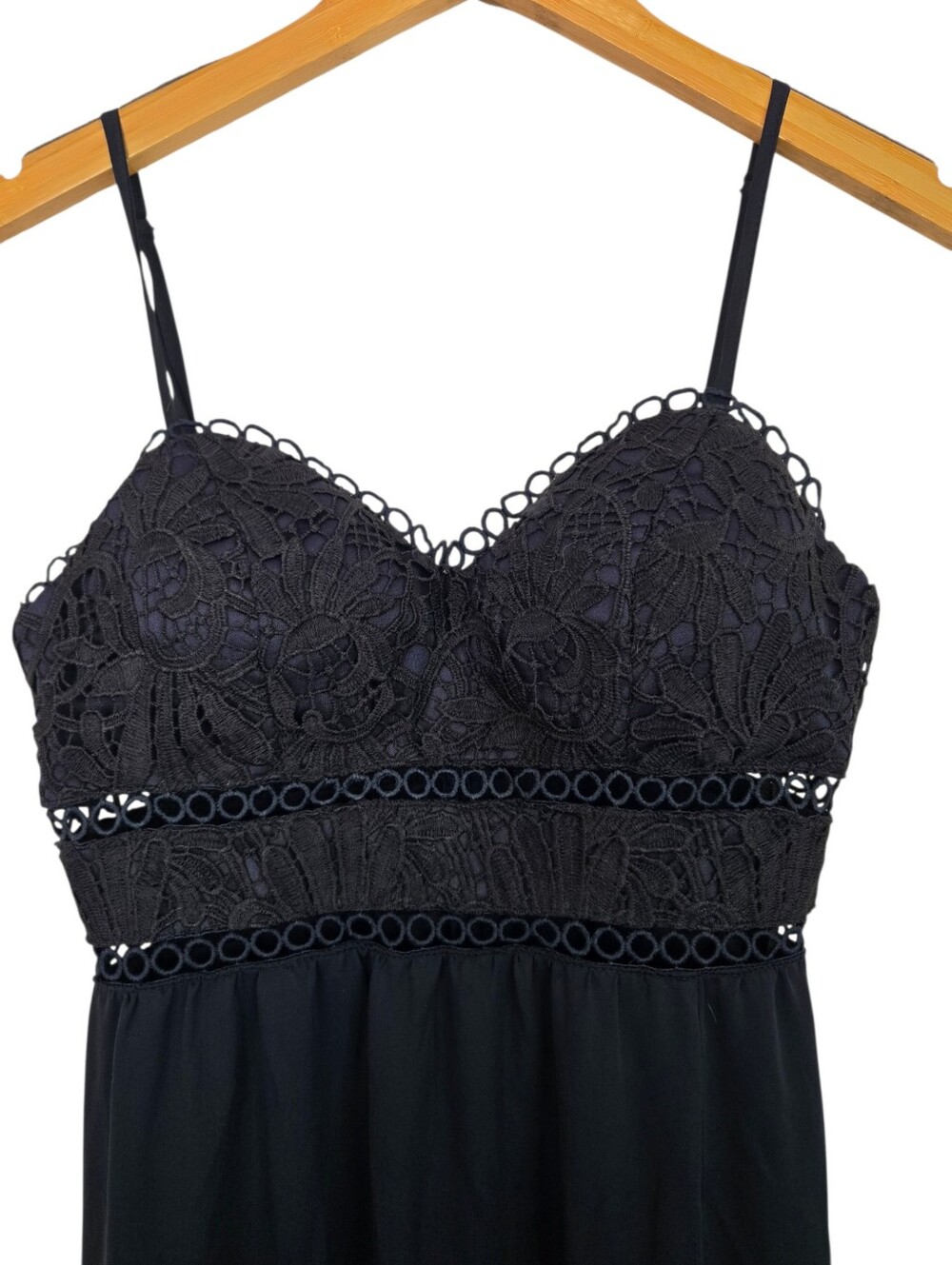 State Navy Lace Bodice Maxi Dress | Size Small | Elegant Formal Boho Dress - Picture 3 of 8